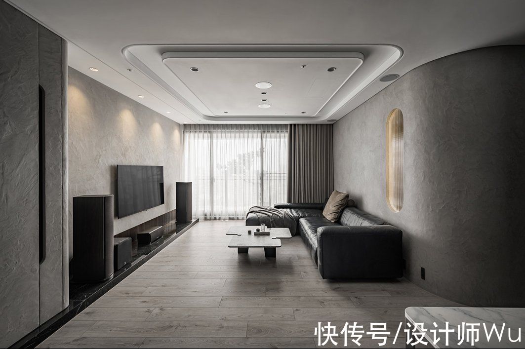 餐厨|深圳115㎡现代岩灰居所，凝合生活与光阴的挥洒笔触