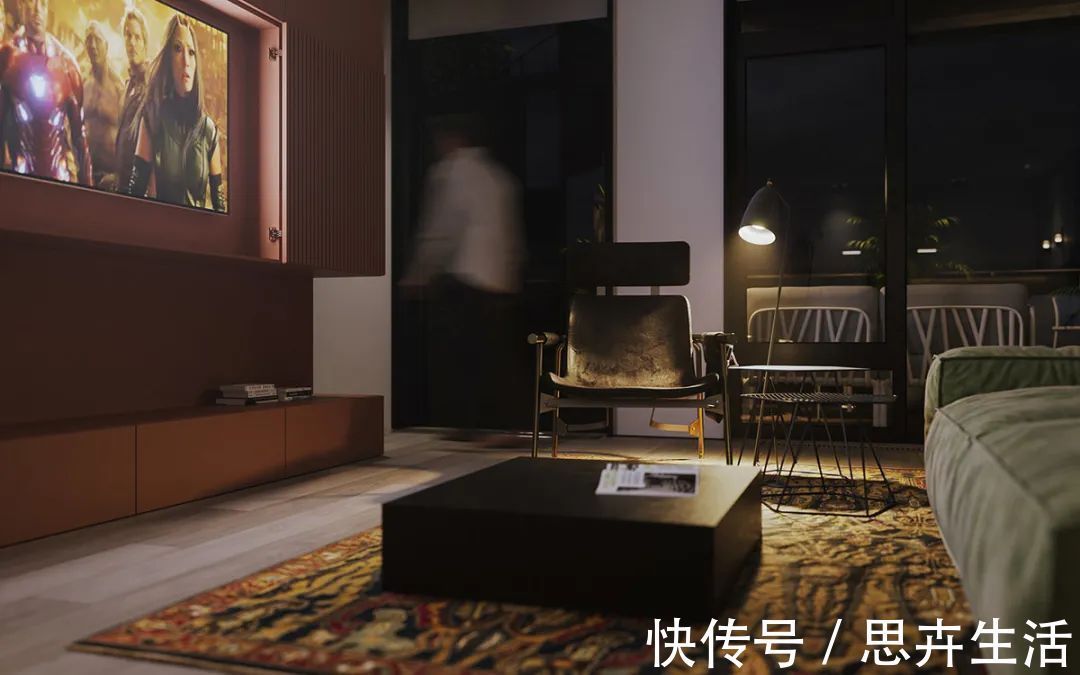 墙面|140㎡现代极简，大胆撞色设计，简约清新布置，年轻人的高级感