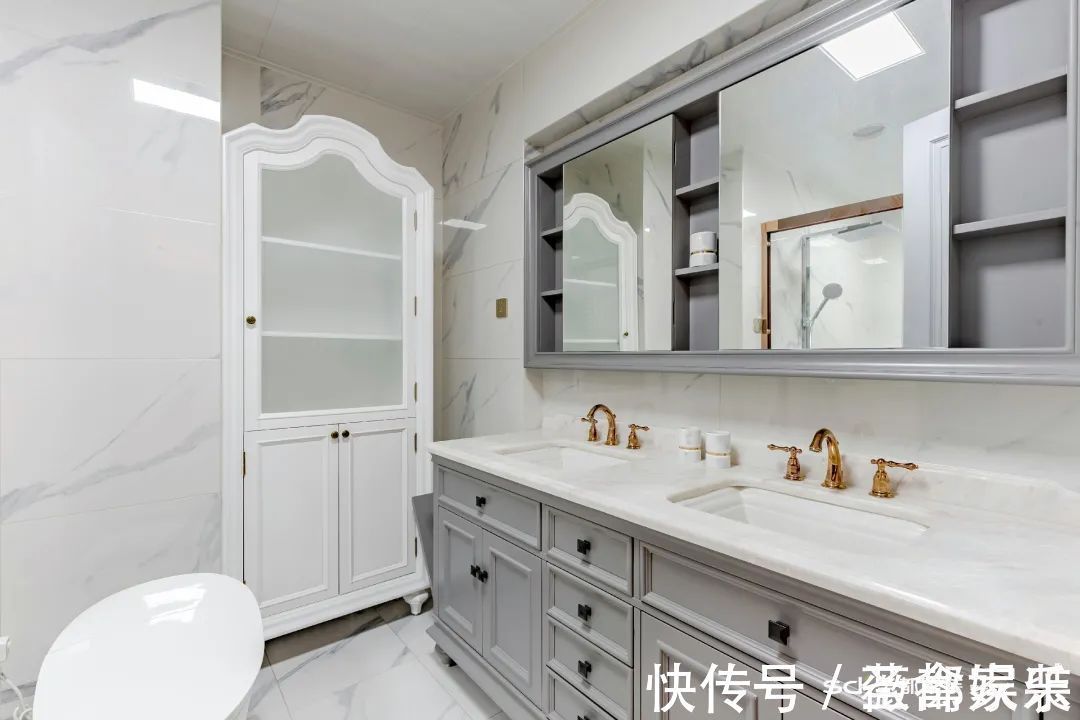 装修|206㎡大户型装修案例:超大横厅+衣帽间+景观阳台,神仙配色 心动