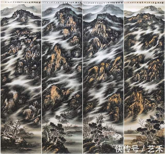 画家|著名焦墨云雾山水画家林晓丽----新没骨水墨淡彩风景艺术