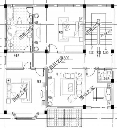 图纸|农村三层自建房平面图,经济实用,谁看了都想建