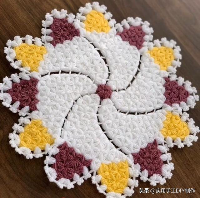 新手#「针织作品」32款只用到一种针法织出来的美垫子,新手留存备用