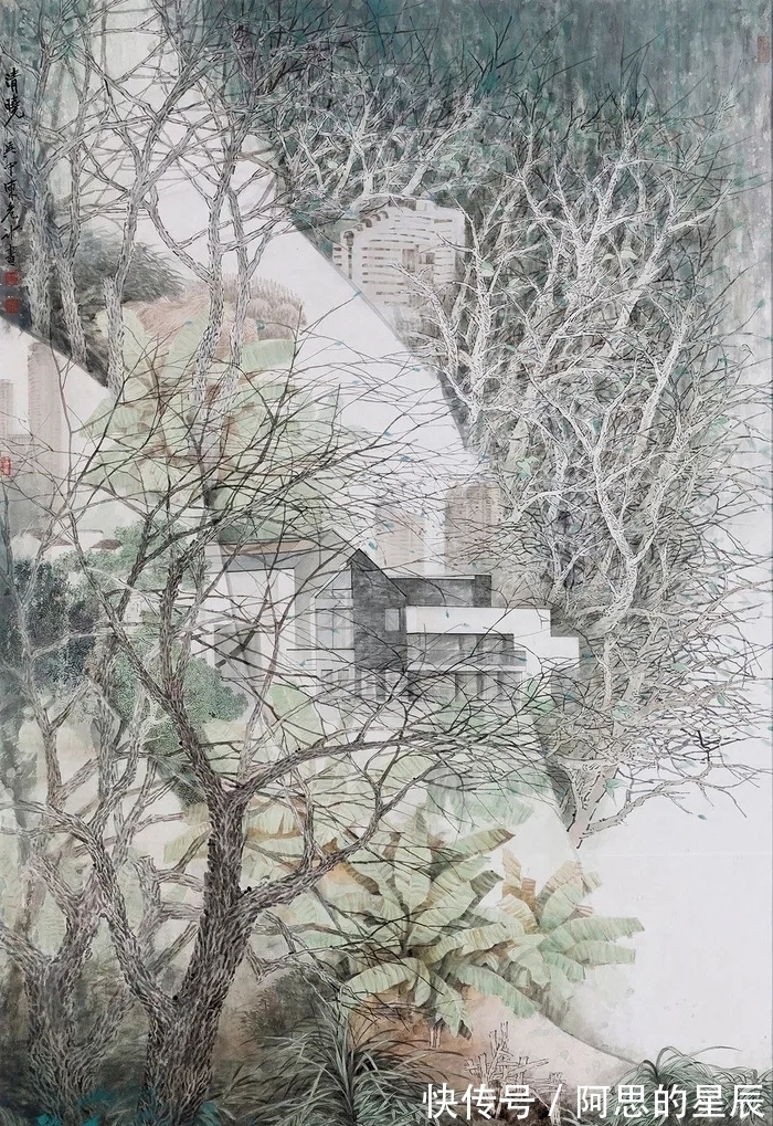 田园!有田园的诗意,有诗意的田园|陈危冰山水画