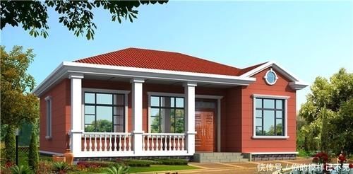 占地面积|实用农村一层自建房设计图,实用好看还不贵,建房首选