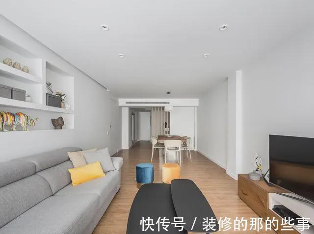 客餐厅|152㎡装修有舍有得,客餐厅不打柜子,看起来空无一物,反而敞亮