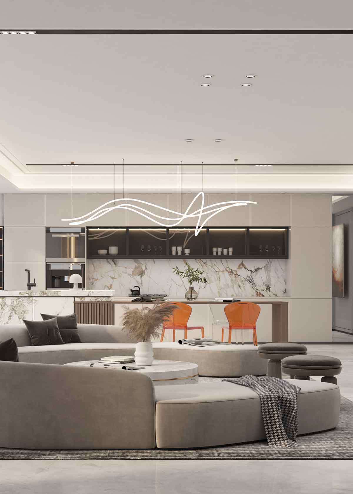 案例|原创装修案例|奶茶色格调温暖了这个冬天!意式轻奢风让你有一个高贵典雅的体验!