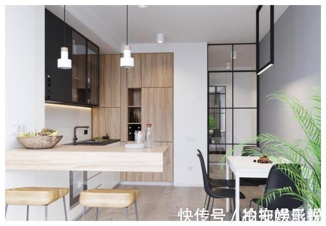 着装|66平小户型，餐厨这样装太巧妙了，省空间还漂亮，以后也要照着装