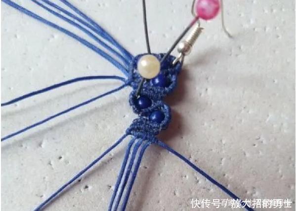 蜡绳编的中国风流苏耳饰,精致大方,DIY手工编绳附教程