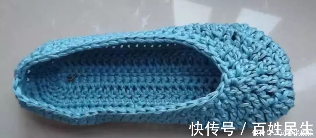 短针|好看又好钩的成人地板鞋编织,新手一看就懂,有图解