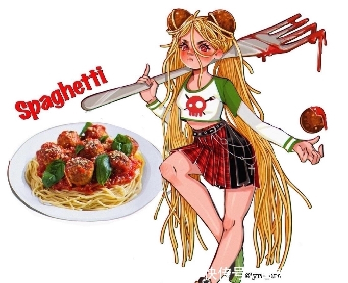 it拟人化的食物你见过吗？草莓蛋糕穿起lolita，彩虹糖变身潮流女孩