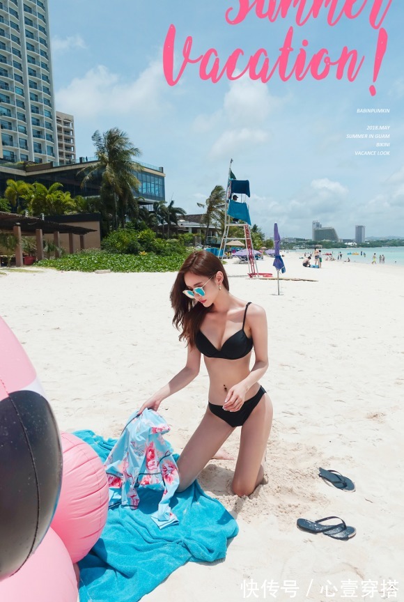 孙允珠|女神孙允珠高清时尚搭配：银河夏夜精灵薄荷蔷薇比基尼