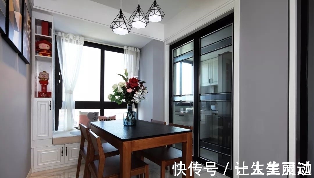 现代|68㎡现代北欧,深色系的简约空间,热情与温情的交织