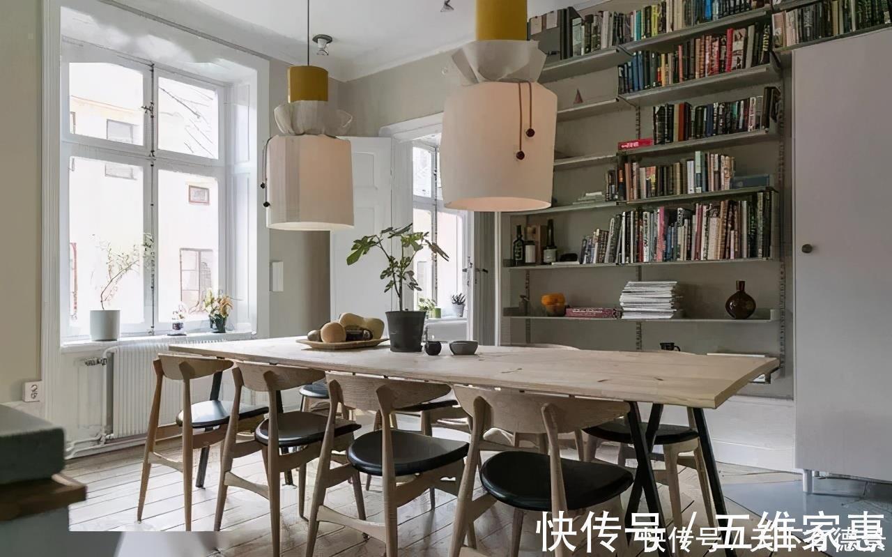 书房|57㎡装出2房2厅2卫?他俩将空间利用到极致,餐厅还兼书房,厉害