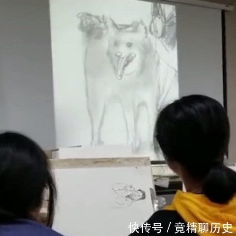 学渣|美术拔尖和学渣画画，差距太大了，二哈这帅气的容颜就这么被毁了