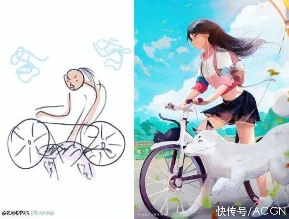 区别|画师儿子太强悍，把妈妈的涂鸦改成插图，这就是画渣和大佬的区别