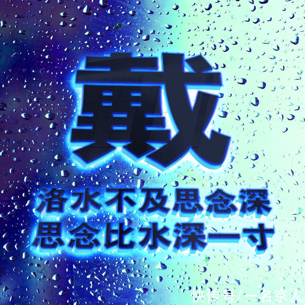 白萍|爆款蓝色质感雨滴头像，梦幻百家姓创意壁纸，21张为你而来