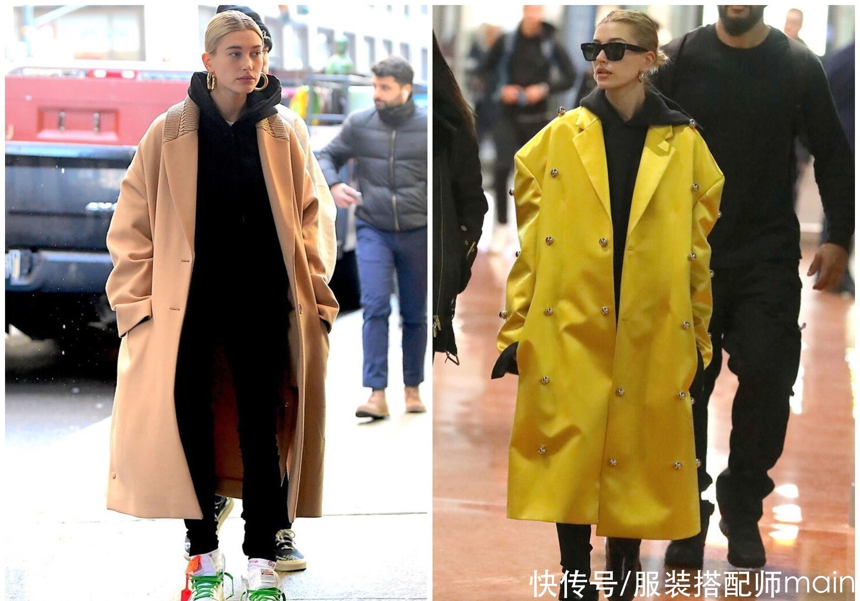 “大衣+连帽卫衣”才是今冬的王炸组合，高级又时髦，谁穿谁好看