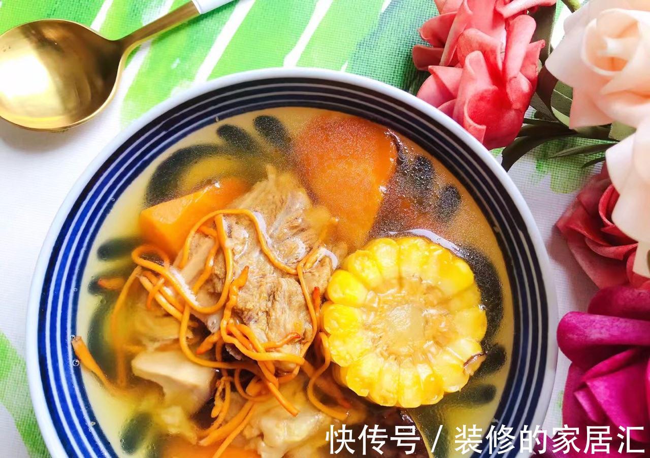 秋季养生多喝虫草花排骨汤，滋补身体，清淡滋润味道很不错