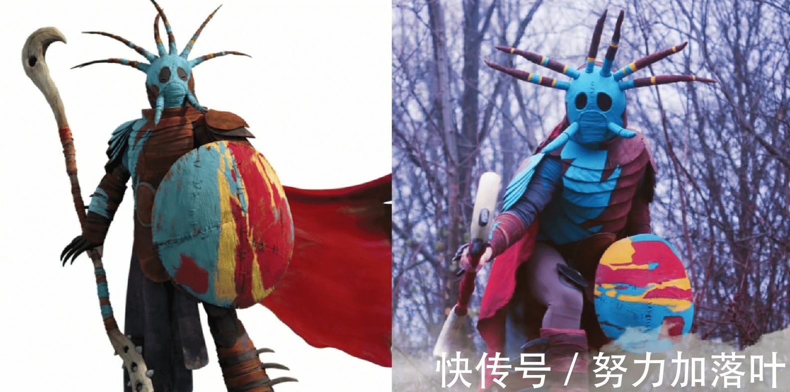 cos|驯龙高手COS小嗝嗝英俊帅气，亚丝翠COS作品超越原作