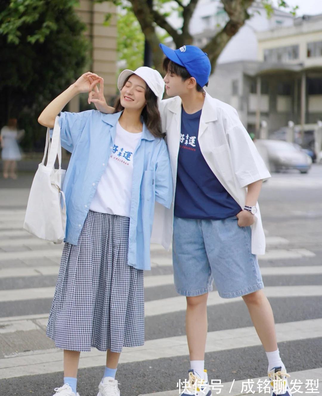 众不同感|情侣装怎么穿出与众不同感？10组小清新情侣搭配，简约时尚有新意