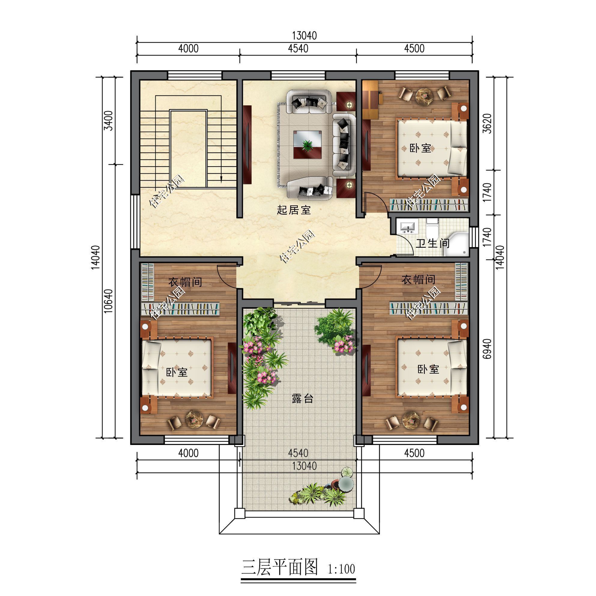 户型|农村11月开工建房就选这套,占地13×14米,挑空客厅、堂屋全都有