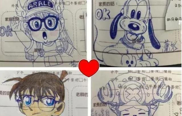 圆珠笔|家长卡通签名火了,圆珠笔画出各种图案,这种父母最让人羡慕