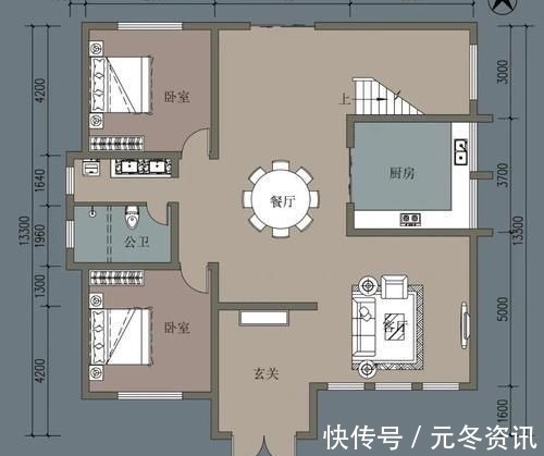 别墅|农村自建二层别墅，面宽13米有6室1厅，好看又实用，盖房就盖这样的