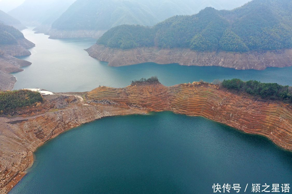 小岛将被淹没，枯水期的绝版风光，五十年一遇