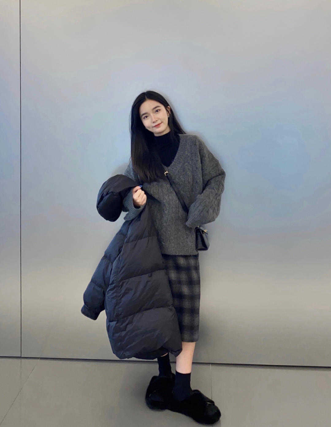 深色系|冬天一定要码住毛呢半裙!温婉优雅又能修饰身材,上身效果贼美