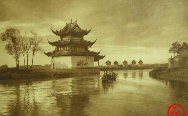 充满|老照片百年前的江南水乡，充满诗情画意