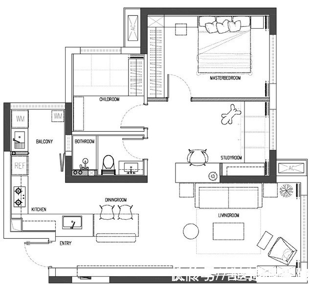 更上一层楼|87㎡小三居也有大开间，这才是家中的高级场面，简约而不简单
