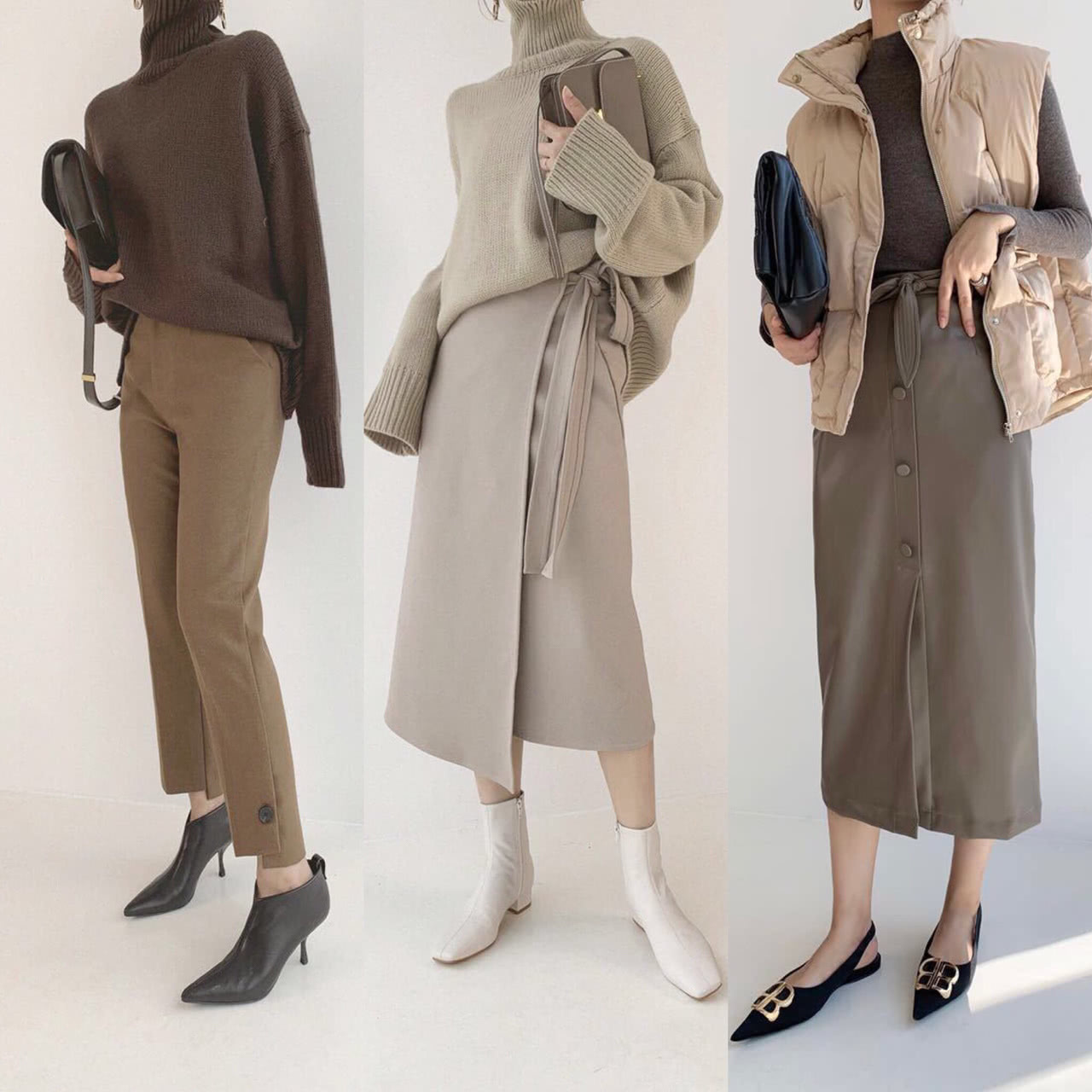 秋冬 看今年流行的“秋裙”,配外套,美的温柔甜美