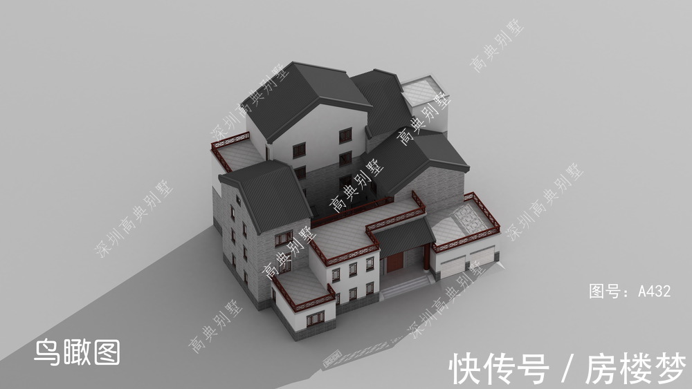 欧式风格|这款中式别墅,与农村流行的欧式风格相比,它更简单、更吸引人。