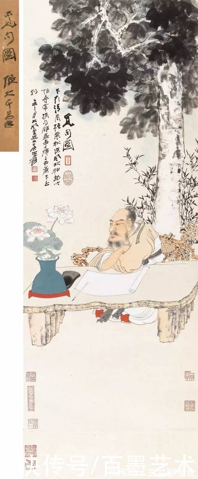 痛饮读骚图|画中狂士,兼得于亦剑亦箫之美——明代画家陈洪绶