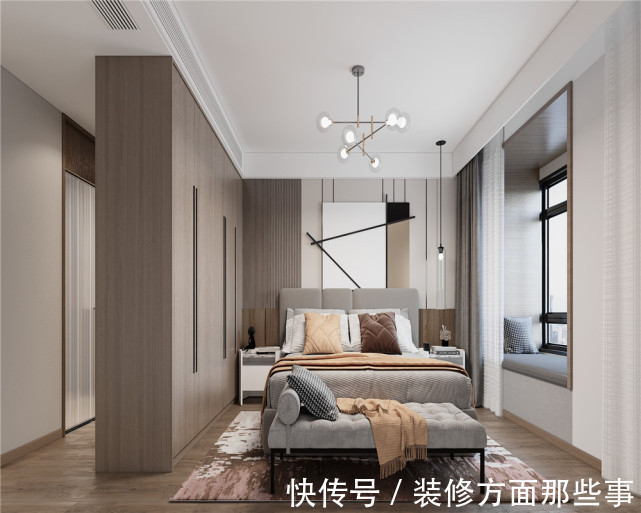 装修|126平现代简约三居室,格调大方,线条轻爽明快