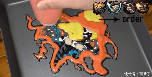 煎饼|鬼灭之刃动漫艺术煎饼画,这个完美度做完了谁舍得吃呀!