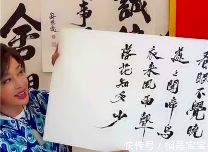 南海长城@刘晓庆书法受质疑,其书法水平怎样?我以书法爱好者的角度捋一捊