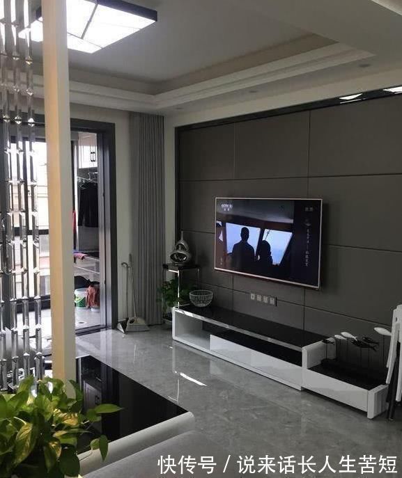 电视机关|新房装修,老公不顾反对贴灰色瓷砖,做黑色电视墙,完工后很大气