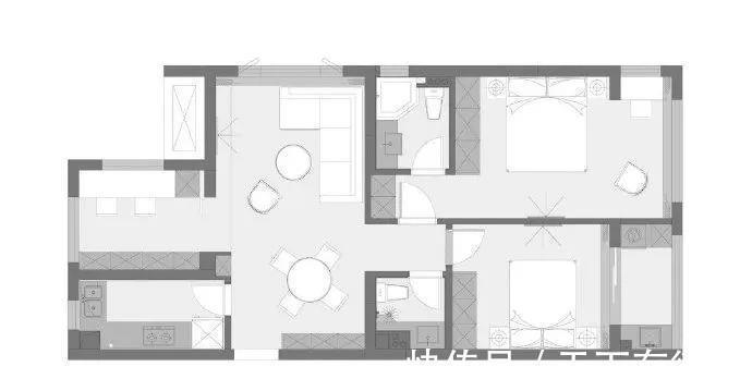 套房子|86平米小户型,进屋被迷住,全屋宽敞明亮,客厅把书房打通最明智