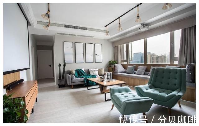 森林|125平三居室,现代简约的设计,仿佛住在森林当中