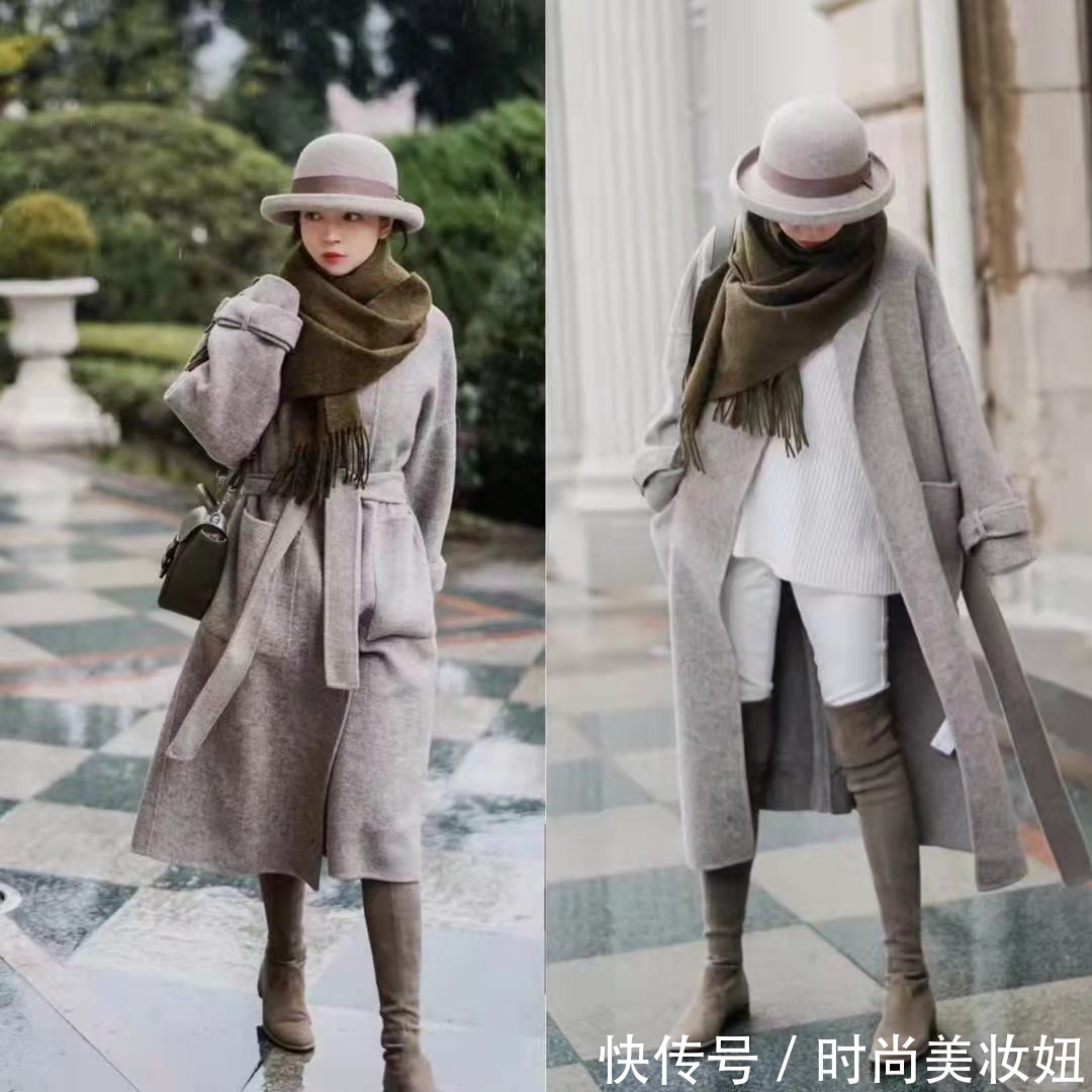 街拍|长靴不一定要配小脚裤,秋冬学会3种搭配,优雅高级又洋气