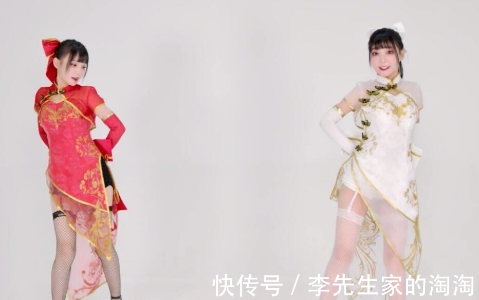 新潮流|UP主咬人猫更新舞蹈作品，高开叉短旗袍，袜子上还有根绳