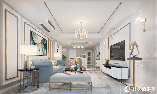 现代|四口之家的现代轻奢风装修，餐厅是家里面的亮点，入户感觉很惊艳