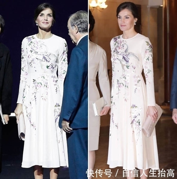 莱蒂齐亚 这才是西班牙王后的真实力,一天换3套穿搭,中式长裙最适合她!