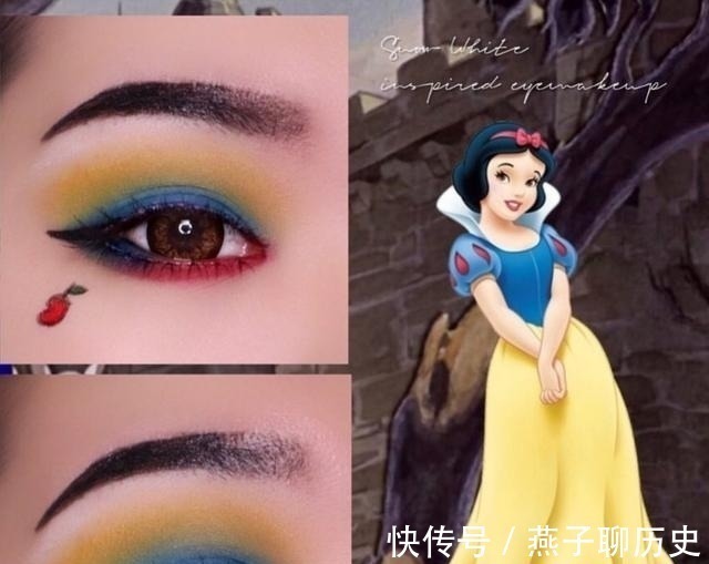 Cospl真人Cosplay，用眼妆COS迪士尼公主！这不同风格的眼睛让人着迷