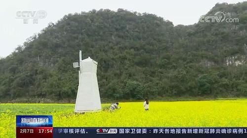 央视聚焦黔西南州万峰林景区8000亩油菜花盛开