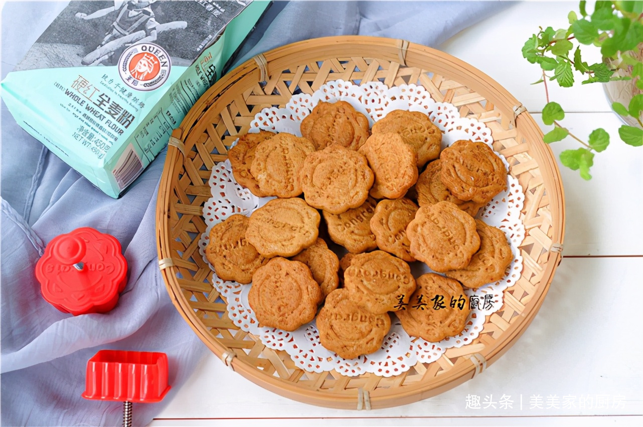 减肥族的最爱,超低热量饼干!不放黄油也酥香,麦香浓郁特过瘾!