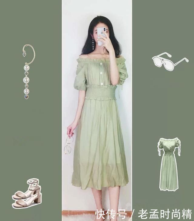 色彩鲜艳的连衣裙, 通过蝴蝶结提高减龄感, 轻松让你“艳压群芳”