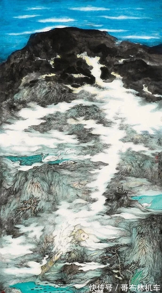 山水画!他画里是梦幻般的意境,是空旷的天地之宇|刘明山水画