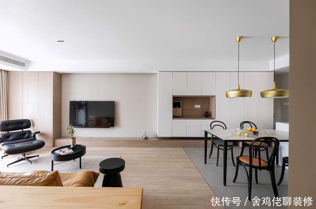 场面|87㎡小三居也有大开间,这才是家中的高级场面,简约而不简单